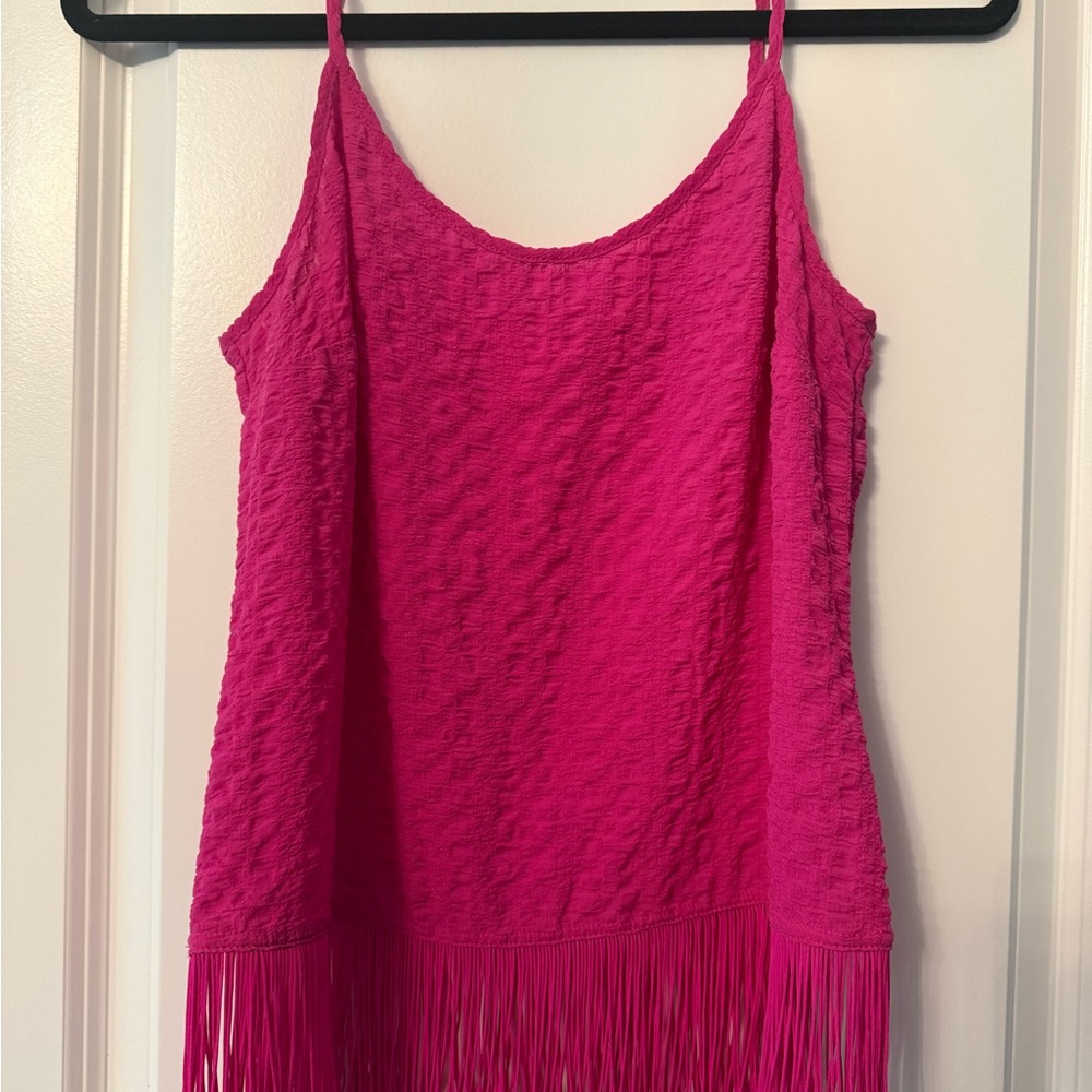 Lilly Pulitzer Vibrant Pink Fringe Camisole